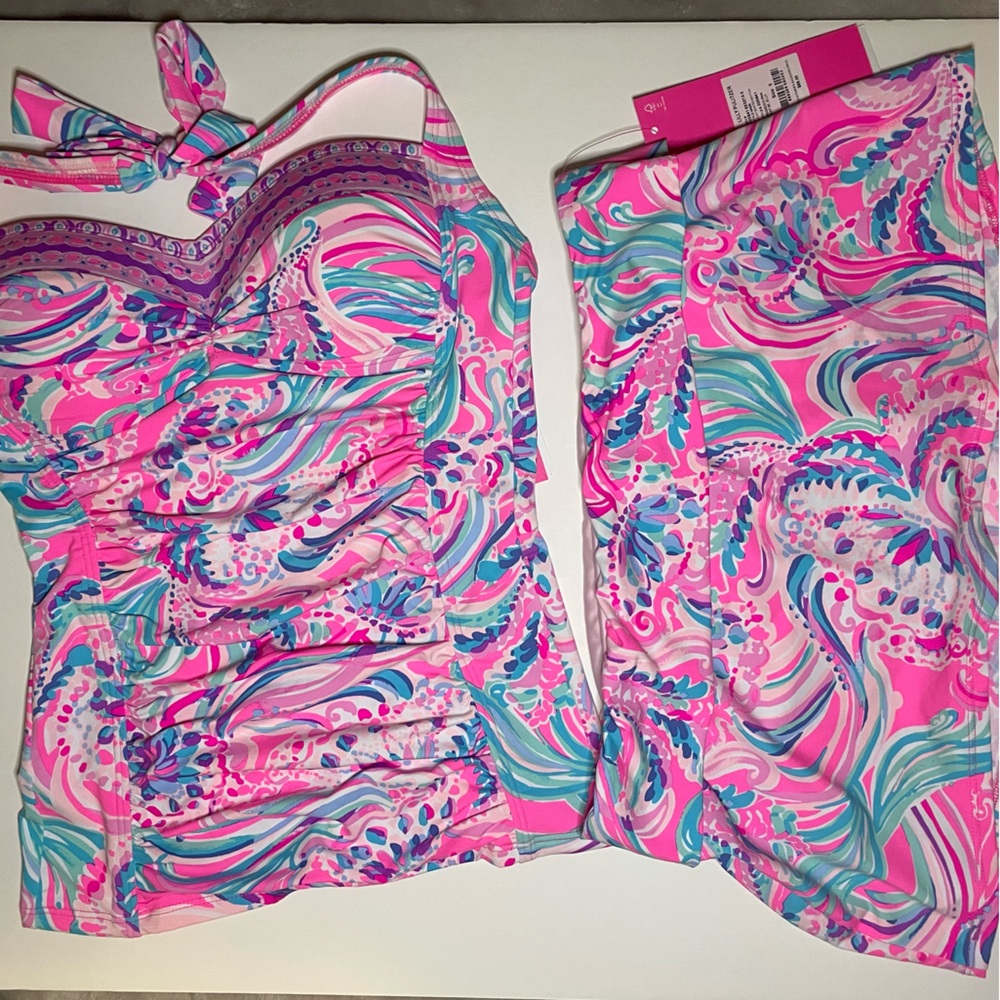 Lilly pulitzer Prosecco pink don’t be jelly swim set XS